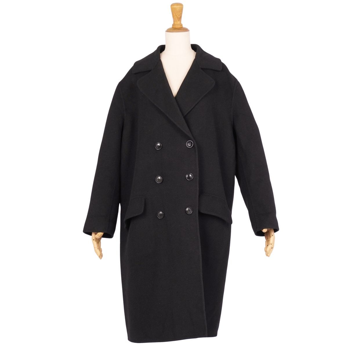美品 ボッテガヴェネタ BOTTEGA VENETA ダブルブレスト ロングコー