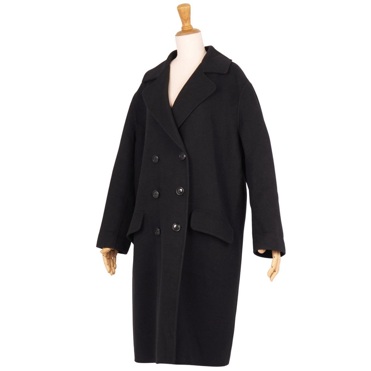 美品 ボッテガヴェネタ BOTTEGA VENETA ダブルブレスト ロングコー