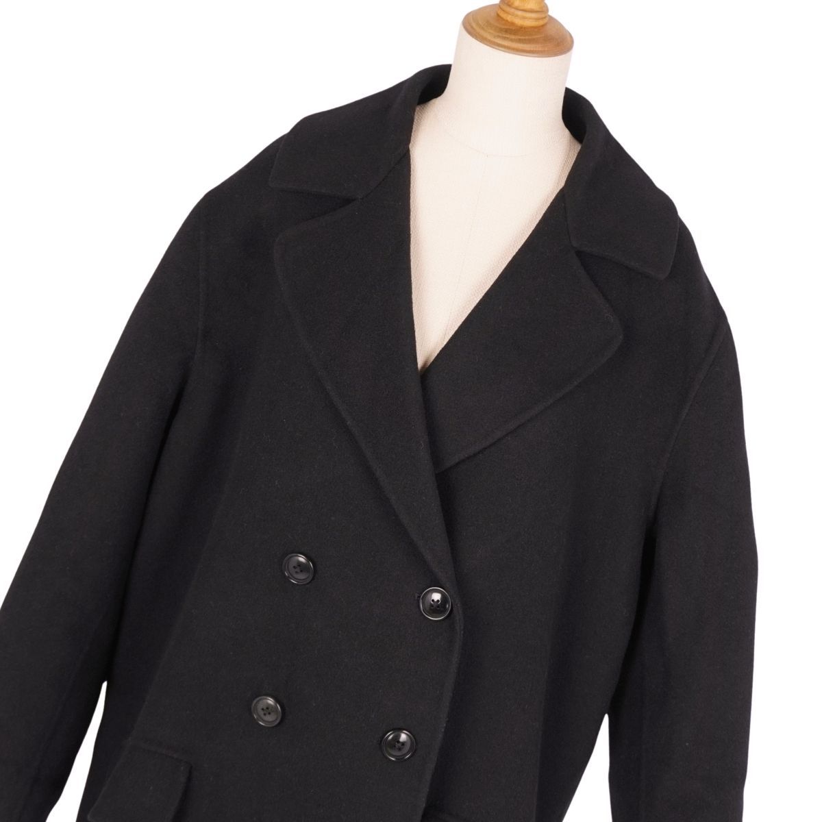 美品 ボッテガヴェネタ BOTTEGA VENETA ダブルブレスト ロングコー