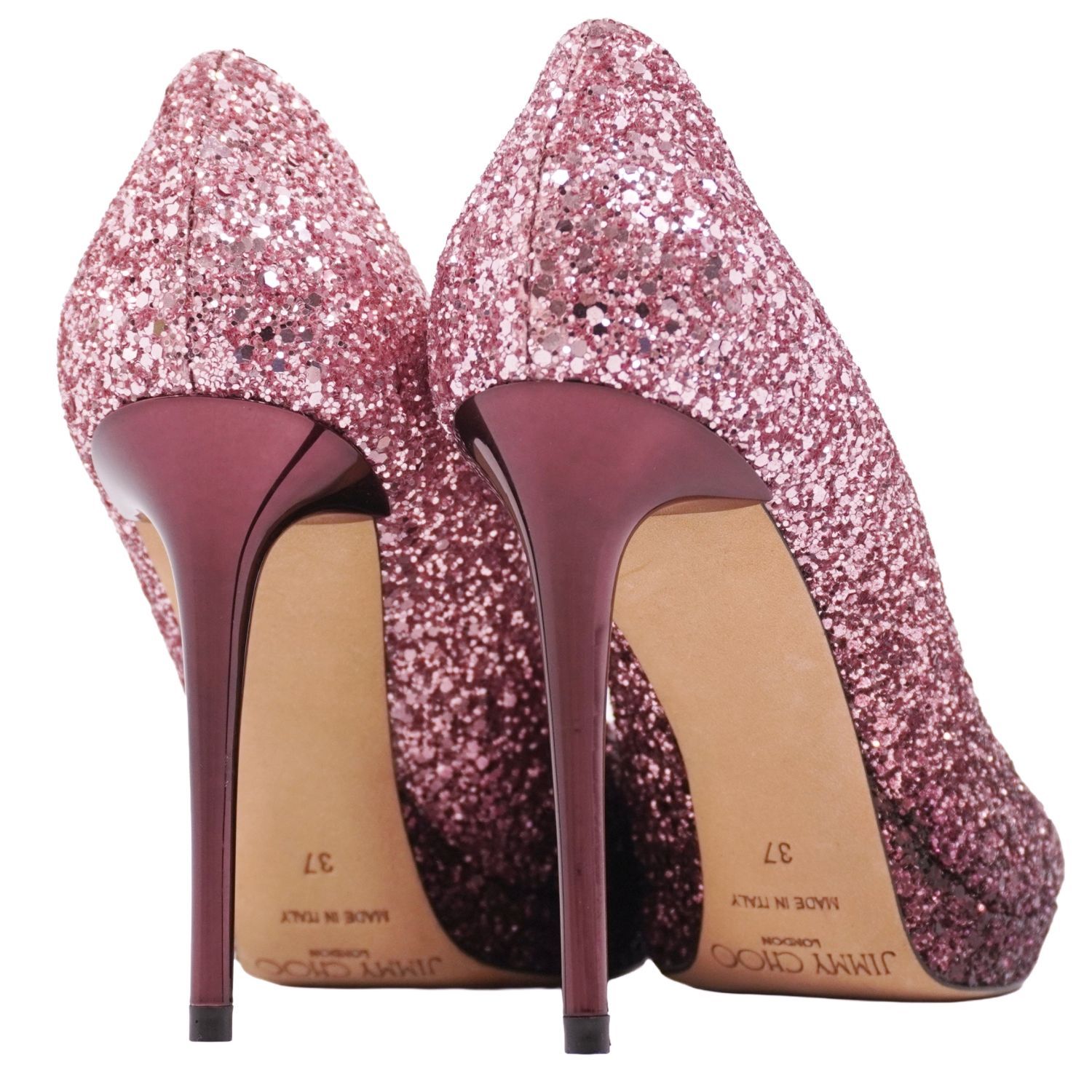 美品 ジミーチュウ JIMMY CHOO パンプス ヒール グリッター プラット