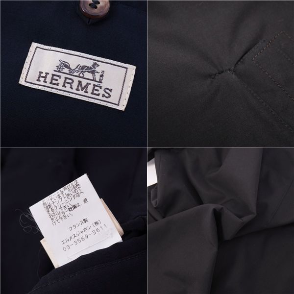 エルメス HERMES コート ステンカラーコート 中綿入り バルマカーン