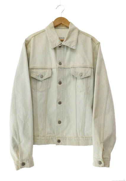 【中古】メゾンマルジェラ Maison Margiela 20SS ブリーチ加工 オーバーサイズ デニム ジャケット 44 251020 メンズ メゾンマルジェラ Maison Margiela 20SS ブリーチ加工 オーバーサイズ