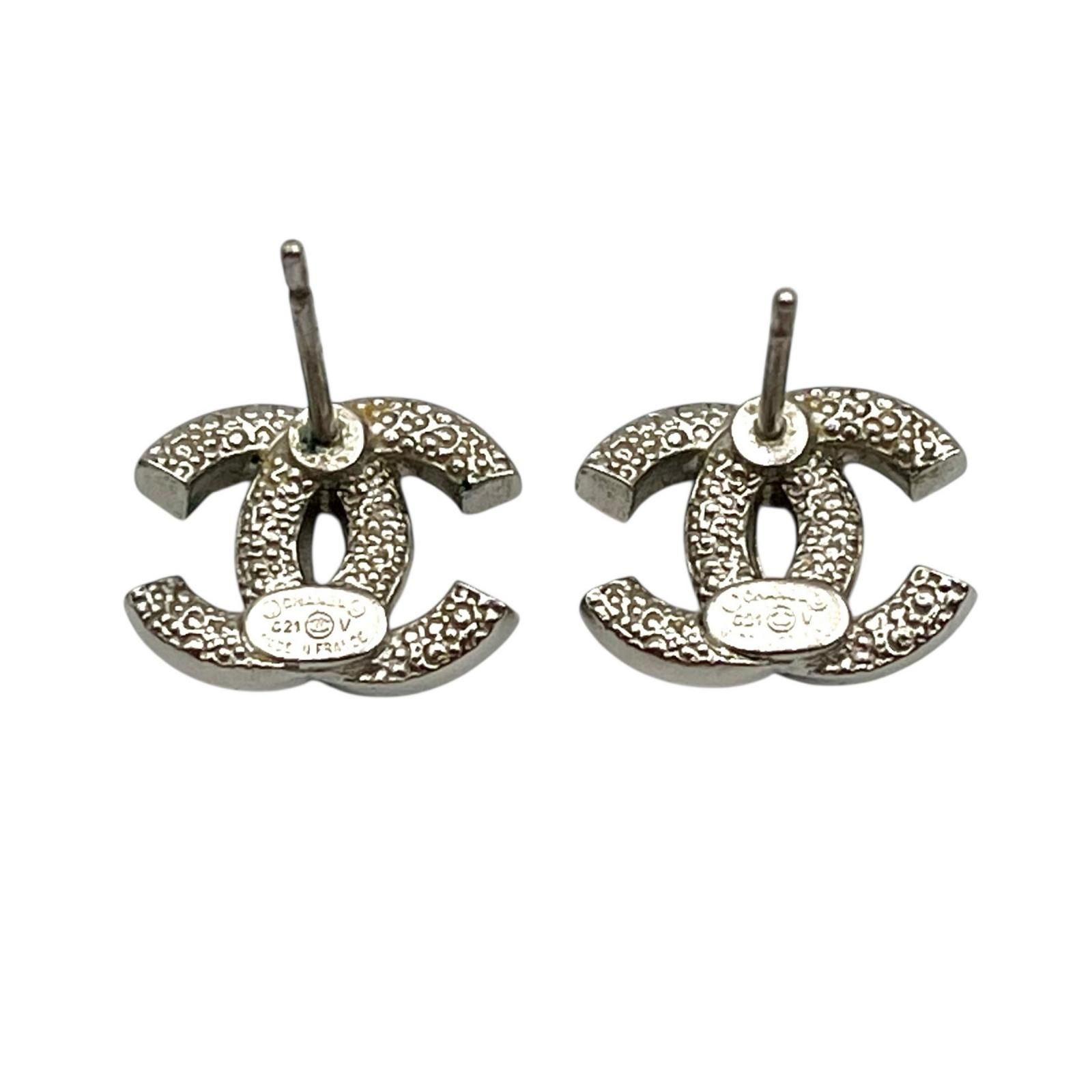 シャネル CHANEL ピアス ココマーク ラインストーン C21V メタル