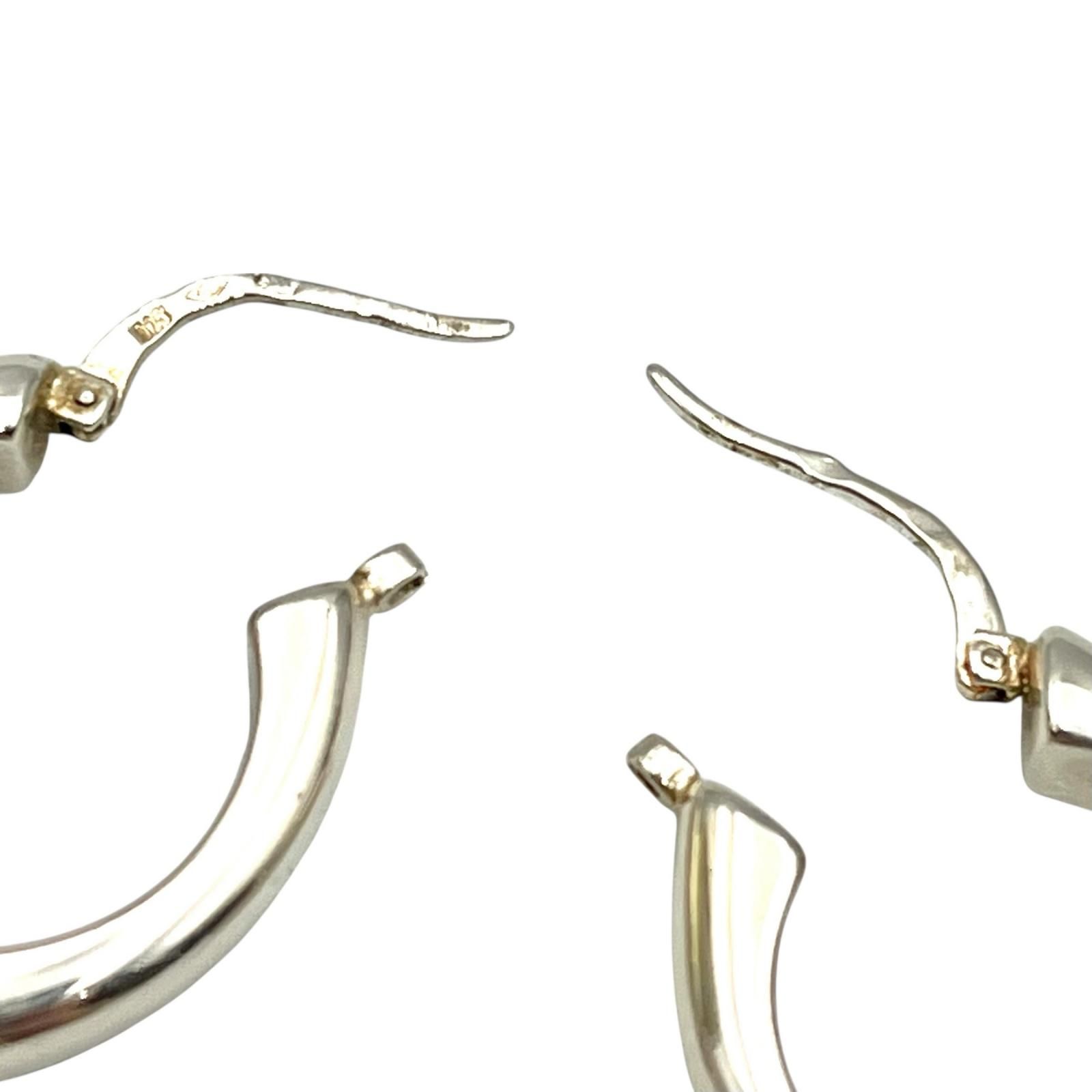 CHANEL シャネル ピアス スクエア 925 SV シルバー フープ CHANEL シンプルシルバーフープピアス CHANEL シャネル フープピアス