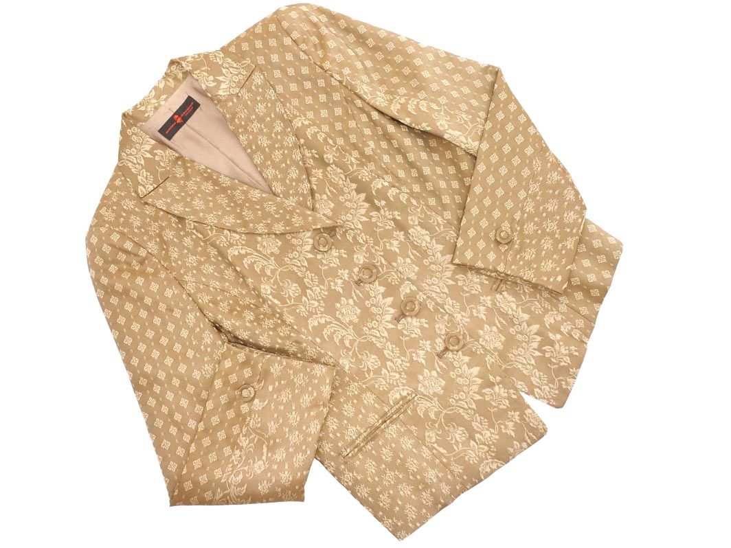 HIROKO KOSHINO ヒロココシノ ジャガード ジャケット プリーツスカート