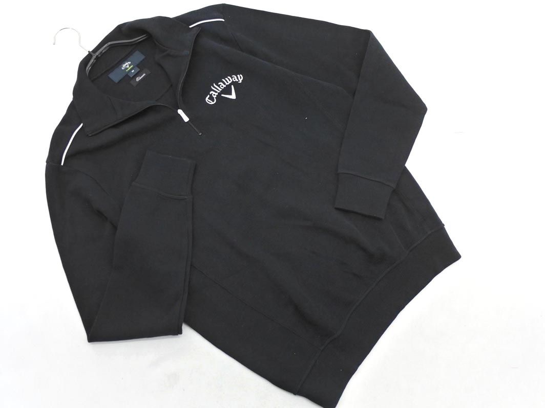 Callaway キャロウェイ ロゴ 刺繍 ハーフジップ ニット セーター sizeM