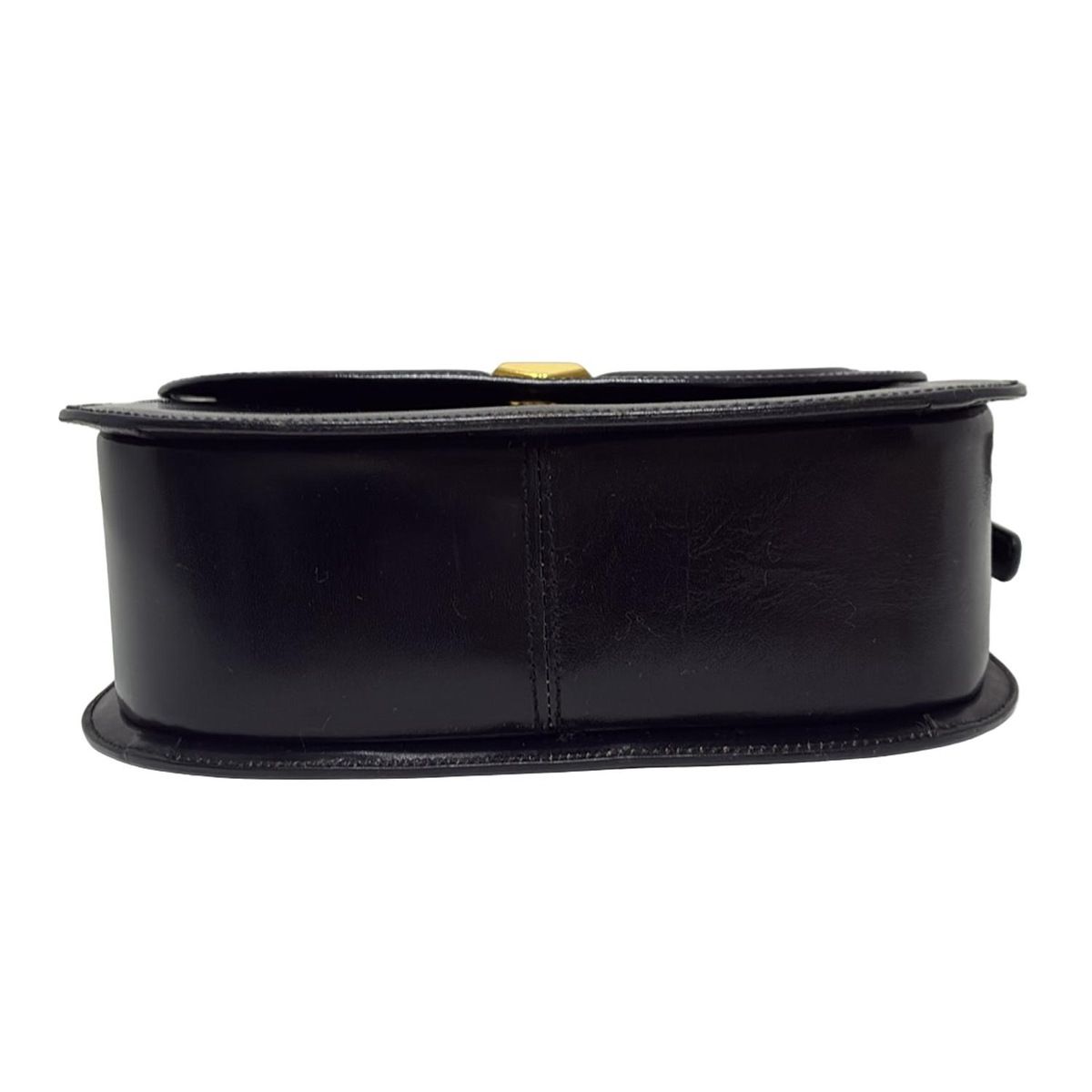 Bally レザー　ブラック ショルダーバッグ 美品】BALLY バリー ショルダーバッグ レザー ブラック 黒 ゴールド金具