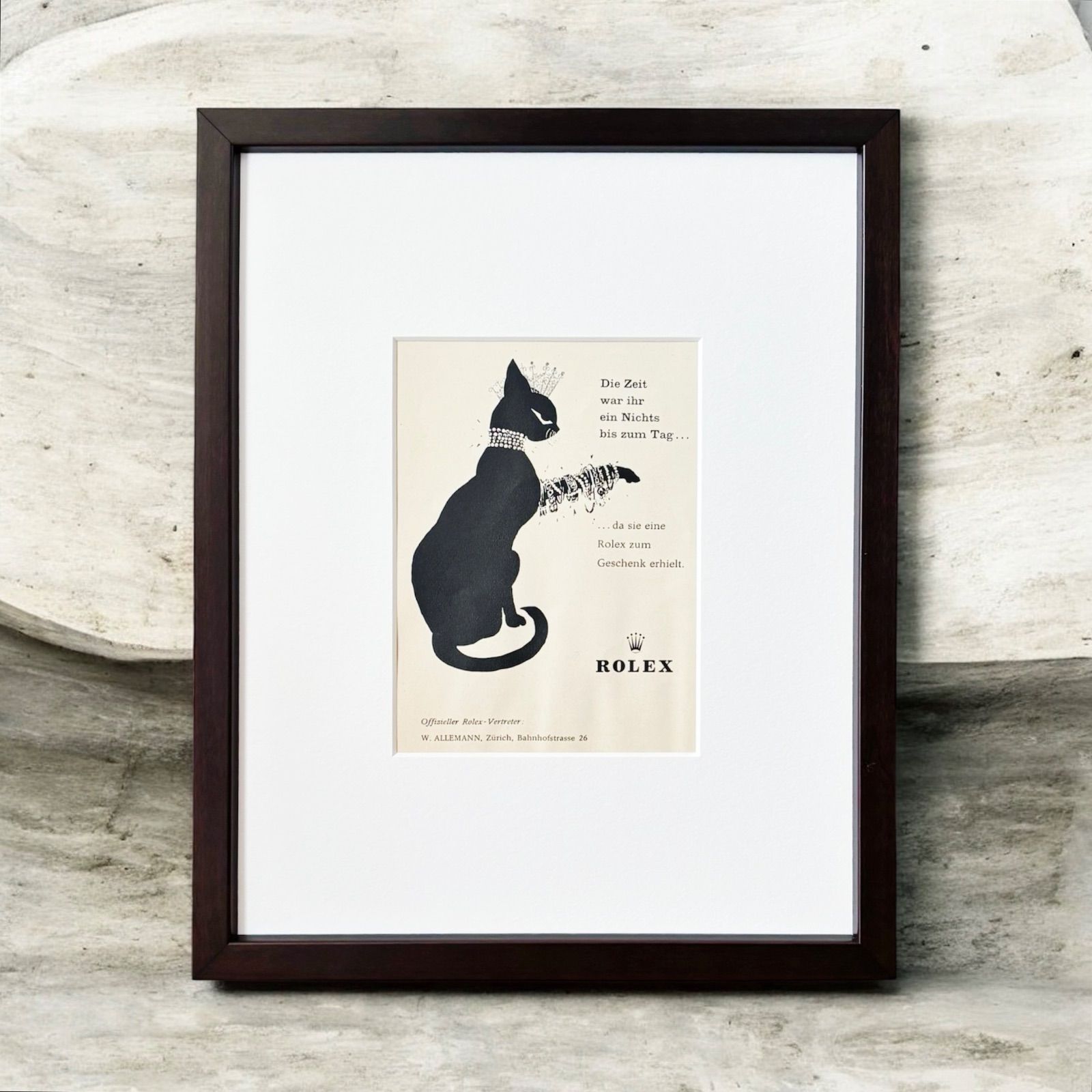 再販！入手困難！1959 広告＞Rolex ロレックス Black Cat ポスター