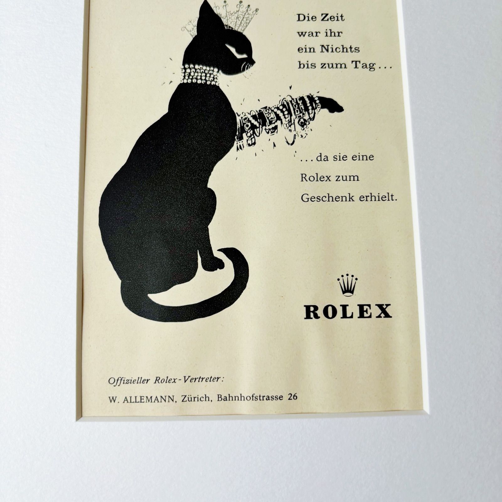 再販！入手困難！1959 広告＞Rolex ロレックス Black Cat ポスター