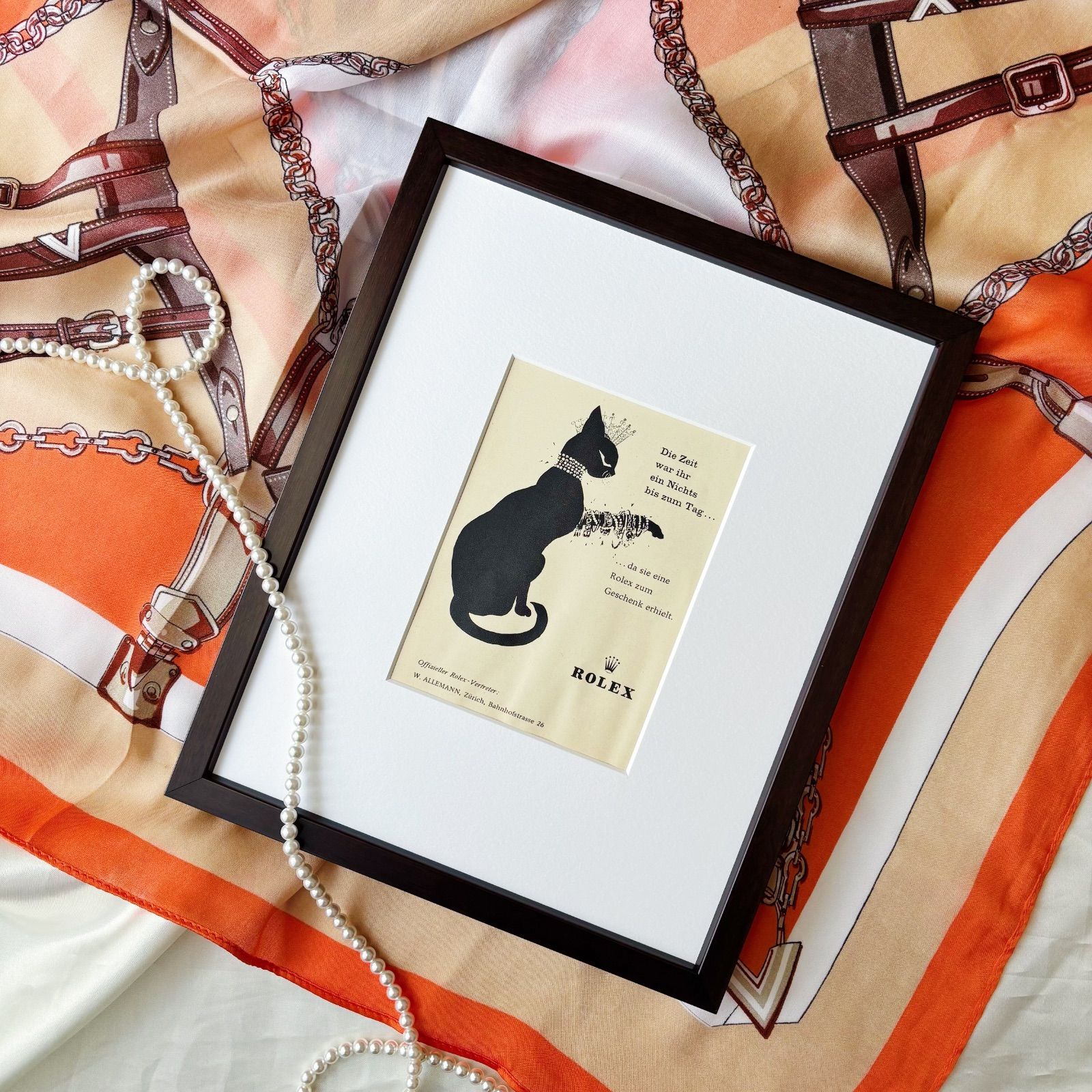 再販！入手困難！1959 広告＞Rolex ロレックス Black Cat ポスター