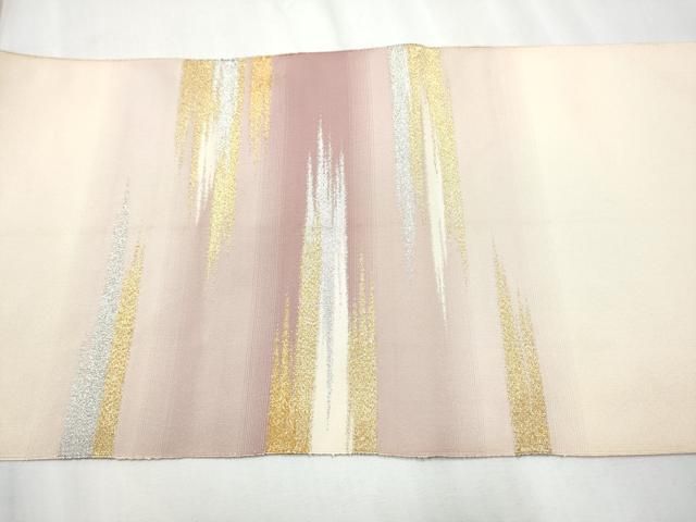 平和屋着物○爪掻き本綴れ 八寸名古屋帯 雲重ね霞文 金銀糸 正絹 逸品