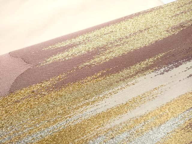 平和屋着物○爪掻き本綴れ 八寸名古屋帯 雲重ね霞文 金銀糸 正絹 逸品