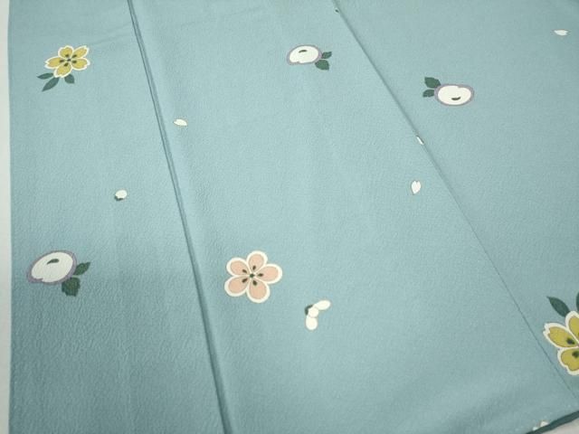 平和屋着物○上質な小紋 万寿菊 舞花文 ロング丈 正絹 逸品 未使用