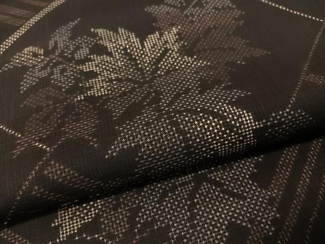 平和屋着物○本場大島紬 7マルキ 草木文 やまと誂製 正絹 逸品 未使用