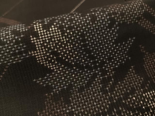 平和屋着物○本場大島紬 7マルキ 草木文 やまと誂製 正絹 逸品 未使用