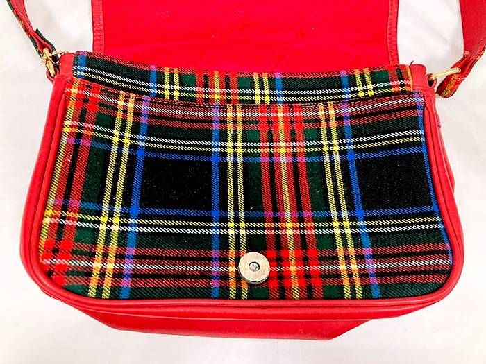 MOSCHINO モスキーノ チェック柄 ショルダーバッグ I believe in Punk