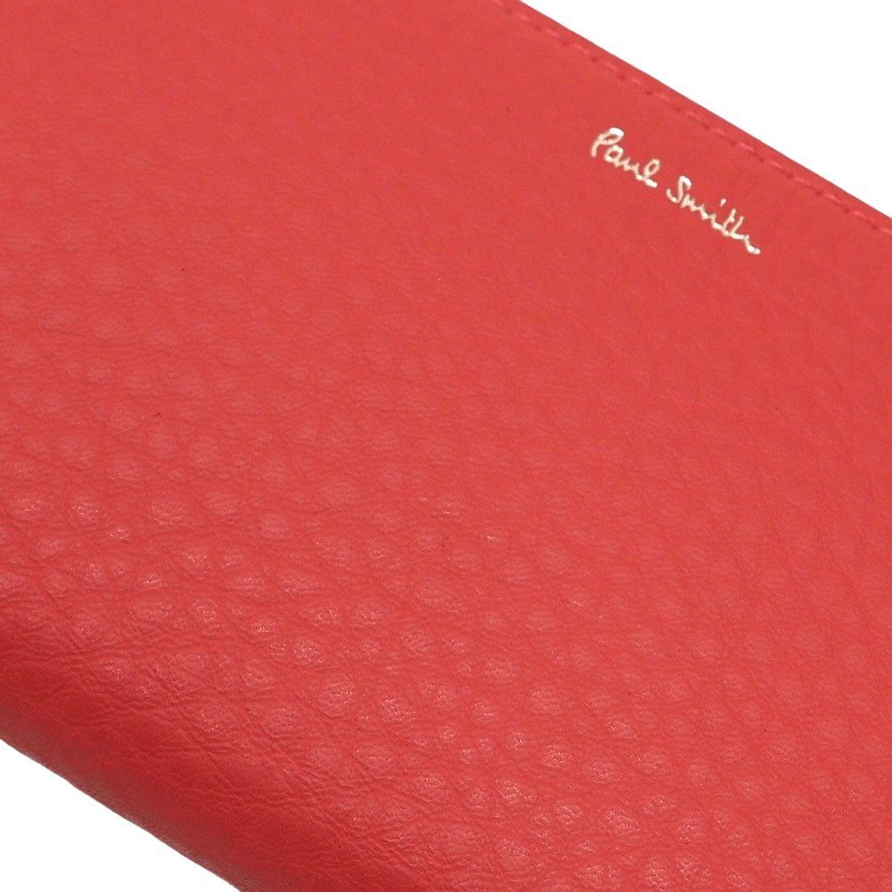 181422 未使用品 Paul Smith L字ファスナー 長財布 コラル 未使用品 Paul Smith L字ファスナー レザーウォレット 長財布 コラル