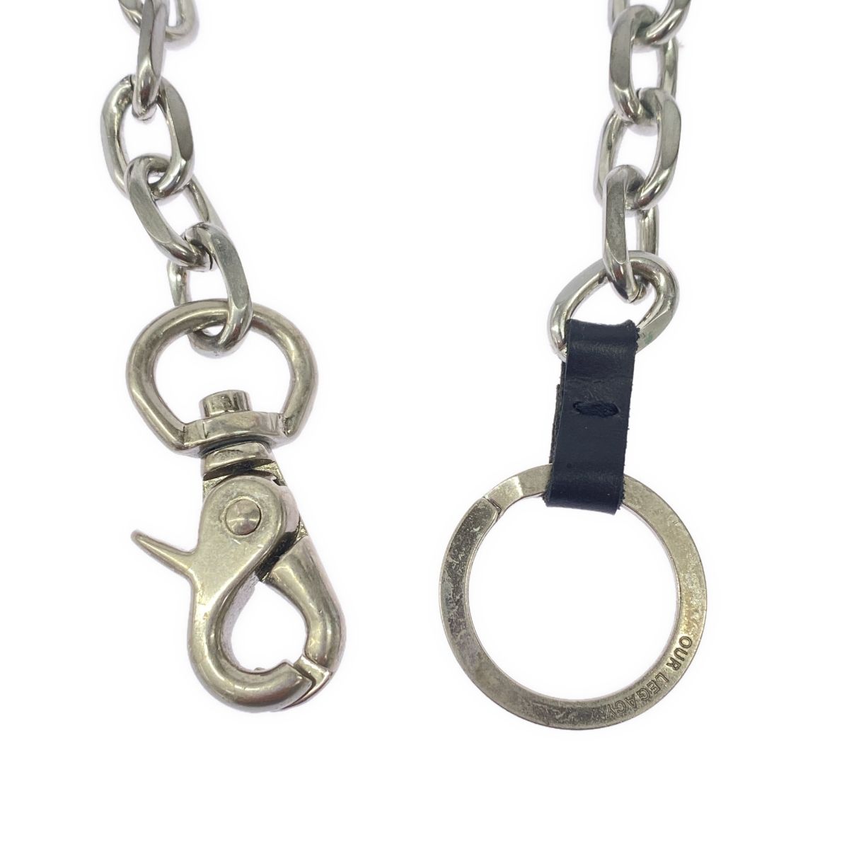 OUR LEGACY ladon チェーンネックレス シルバー OUR LEGACY*LADON ネックレス チェーンキーホルダー ロゴ刻印 (OUR