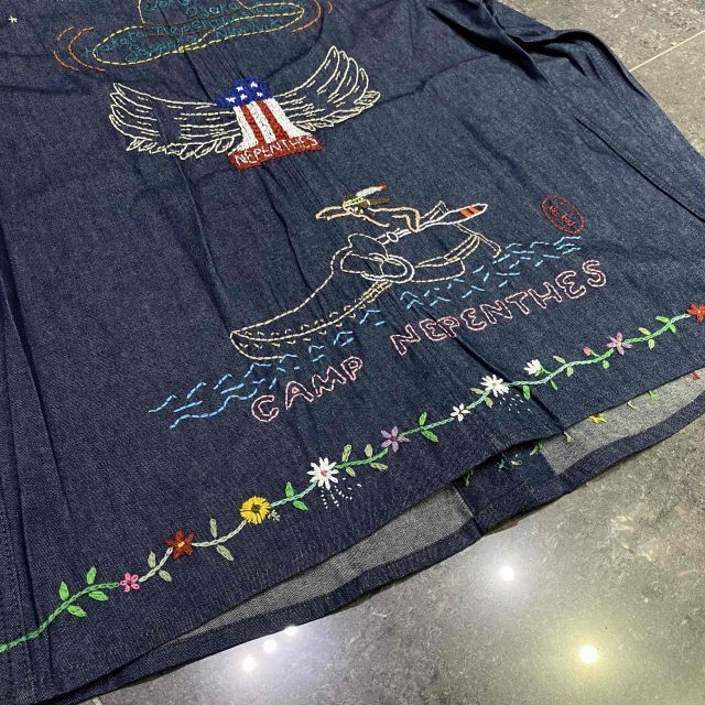 NEPENTHES x OTAKARA NYC ハンド刺繍デニムカバーオール SIZE-M OT1498