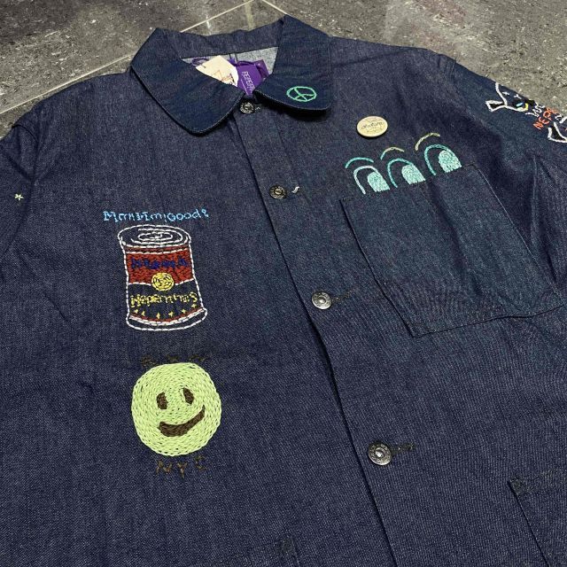 NEPENTHES x OTAKARA NYC ハンド刺繍デニムカバーオール SIZE-M OT1498