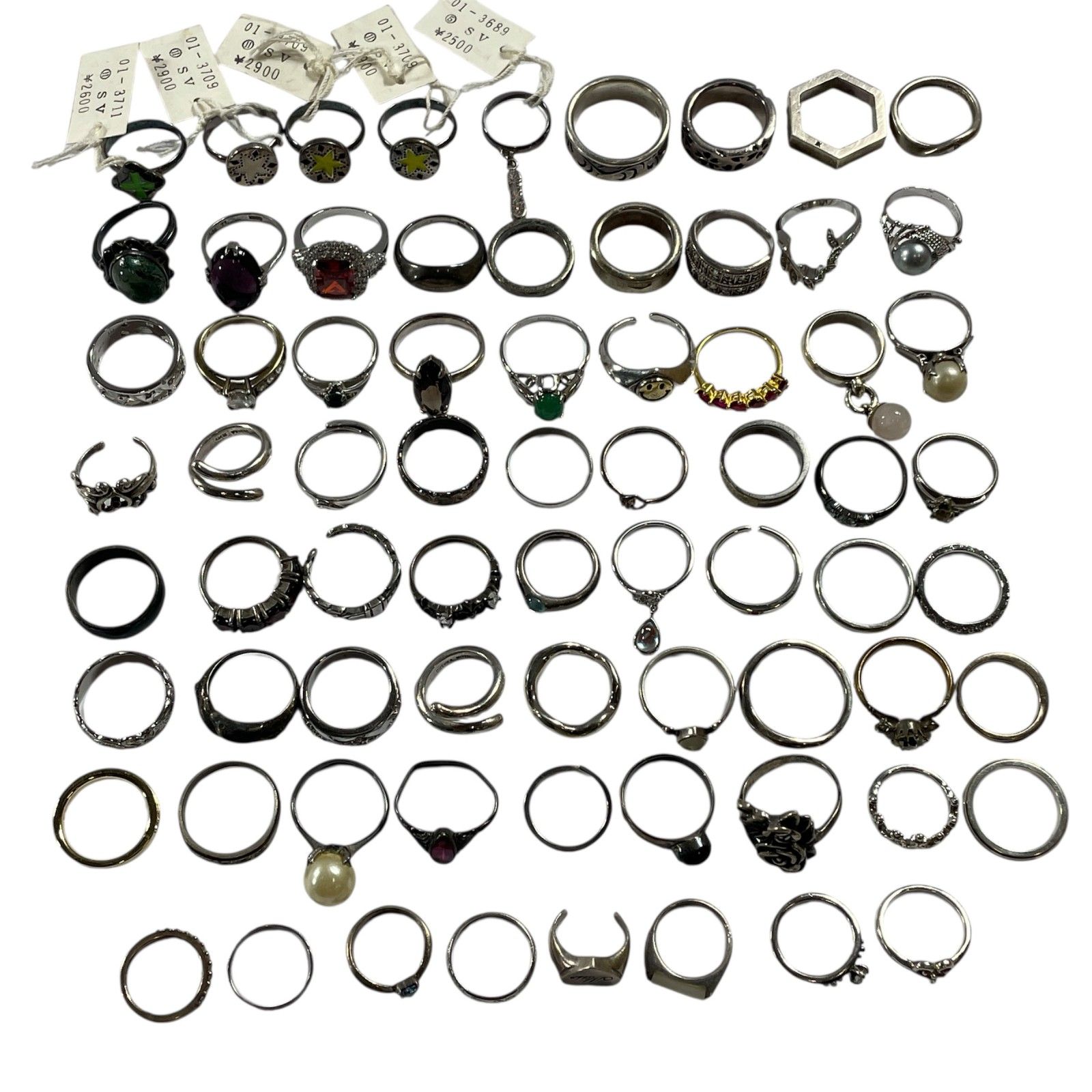☆ シルバーアクセサリー シルバーリング アソート 71点 まとめ売り