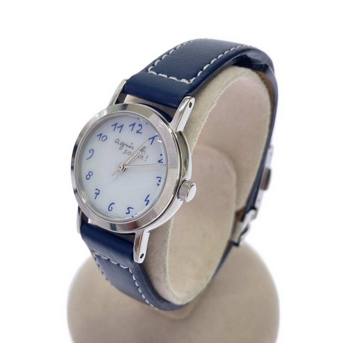 agnes b. アニエスベー ソーラー腕時計 V117-0AT0 ネイビー - メルカリ
