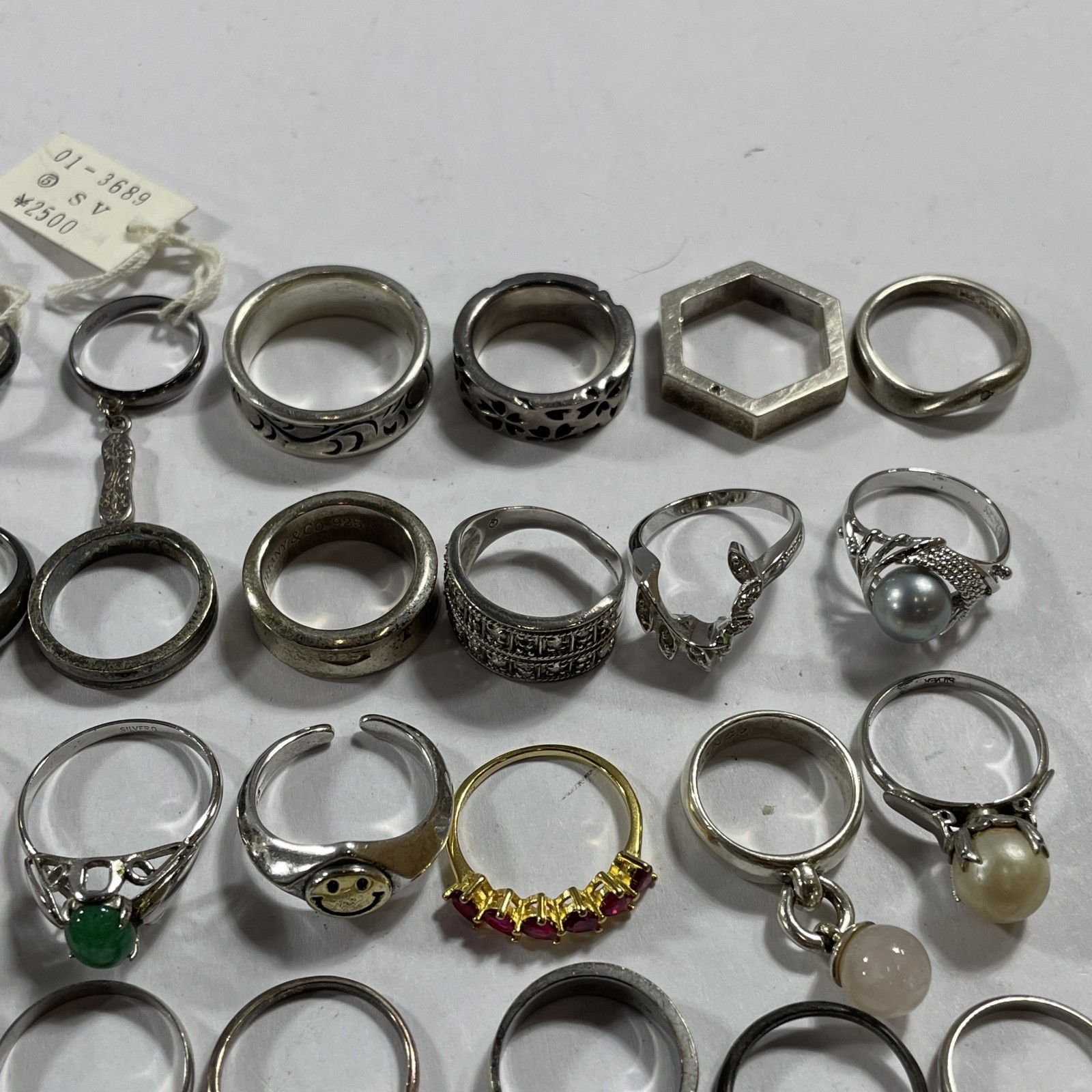 銀製シルバー925まとめ売り 重さ:478g ☆ シルバーアクセサリー シルバーリング アソート 71点 まとめ売り