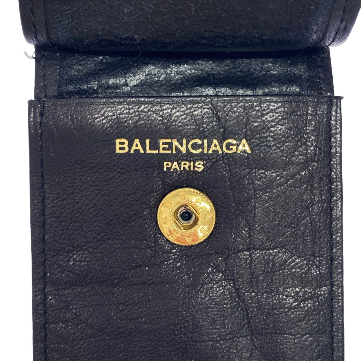 BALENCIAGA バレンシアガ レザーキーホルダーコインケース ブラック 