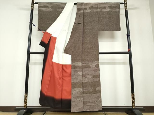 平和屋着物江戸小紋 立涌文 反端付き ロング丈 正絹 逸 DAAY5018ud