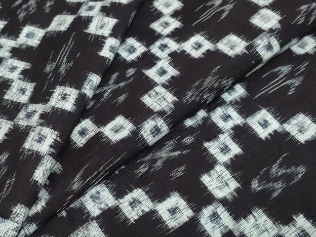 平和屋着物■極上　久留米絣　単衣　麻の葉文様　証紙付き　逸品　CYAA3295s5 平和屋着物□極上 久留米絣 平和屋2□久留米絣 単衣 綿