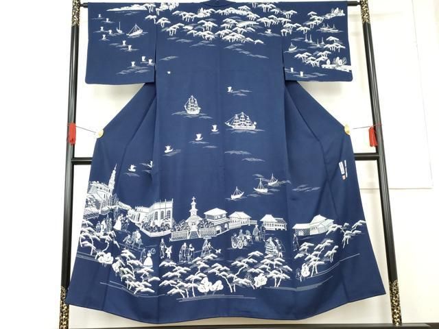 平和屋着物○無形文化財保持者 古庄理一郎 本藍染め 名門・上野家 上野