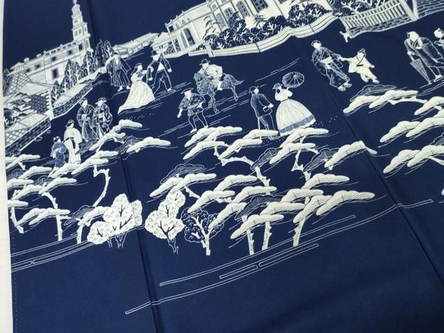 平和屋着物○無形文化財保持者 古庄理一郎 本藍染め 名門・上野家 上野