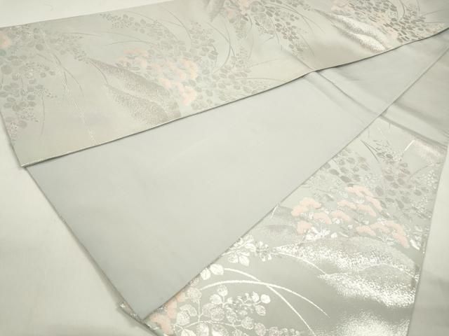 平和屋着物＊夏物　六通柄袋帯　亀甲草花文　金銀糸　正絹　逸品　DAAZ4018cm 平和屋着物◎六通柄袋帯 亀甲花文 金銀糸 正絹 逸品 BAAW3946mz