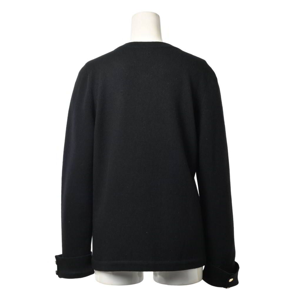 CHANEL ヴィンテージ カシミヤ クルーネック ニット カーディガン