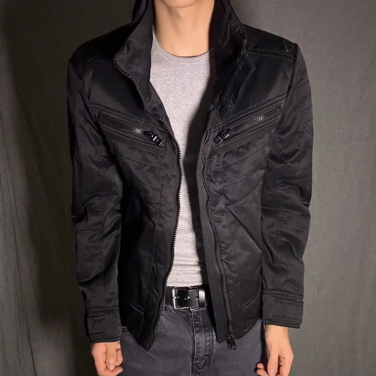 y2k バイカージャケット ブラック 105