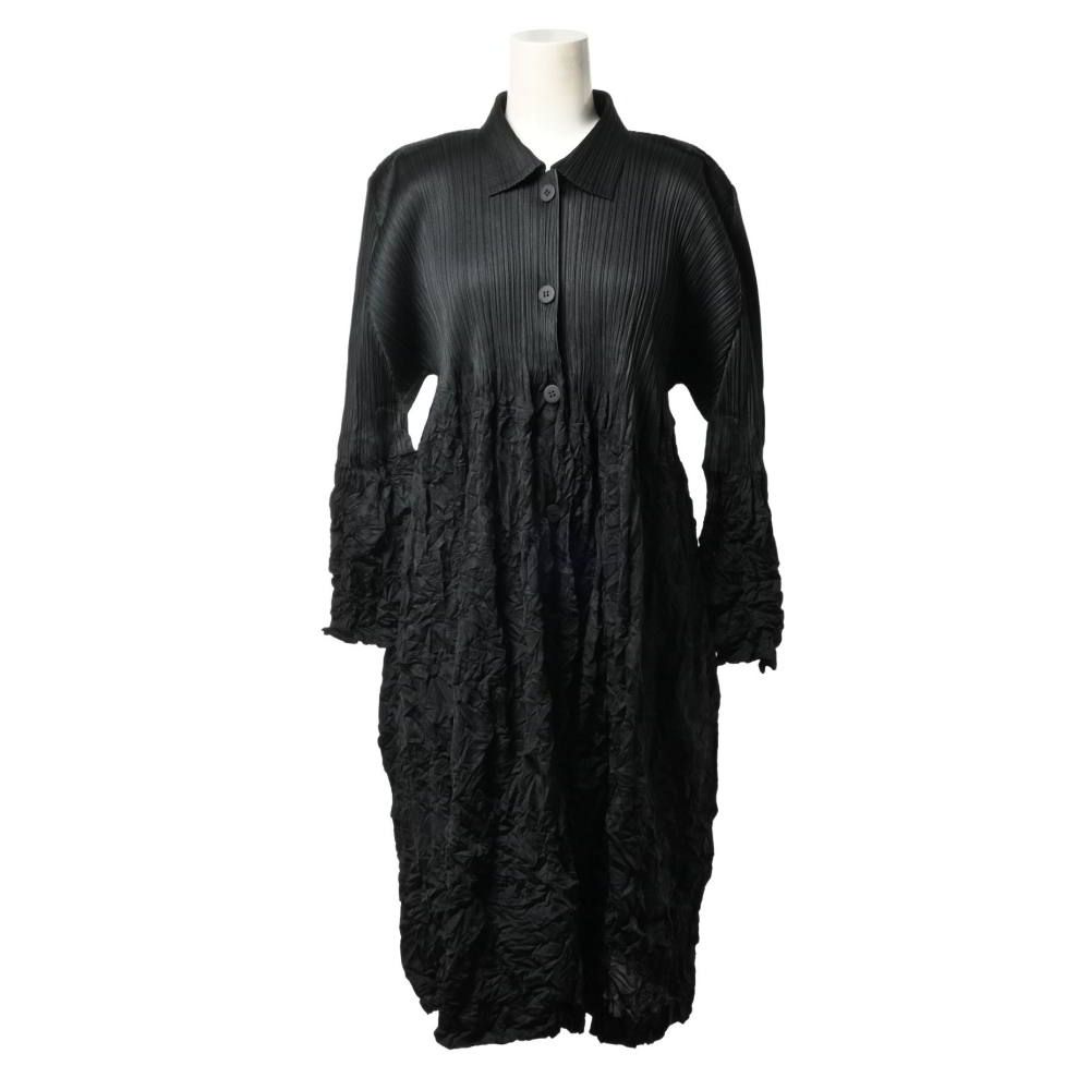 PLEATS PLEASE PP21-JA621 ミックスプリーツ ロングシャツ ジャケット