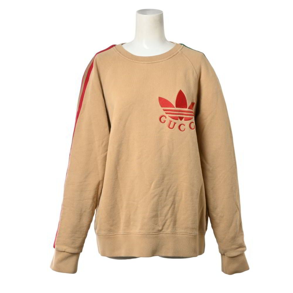 アディダスグッチトレーナー未使用 GUCCI adidas ロゴ刺繍 プルオーバー スウェット トレーナー - メルカリ