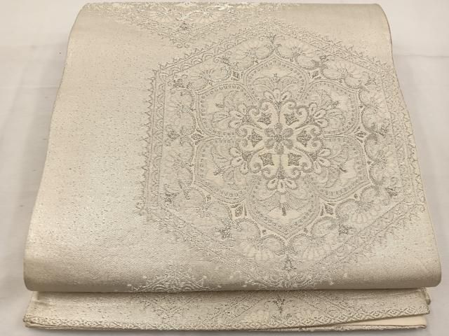 平和屋着物◎六通柄袋帯 唐織 正倉院 金糸 正絹 逸品 BAAV9274mz