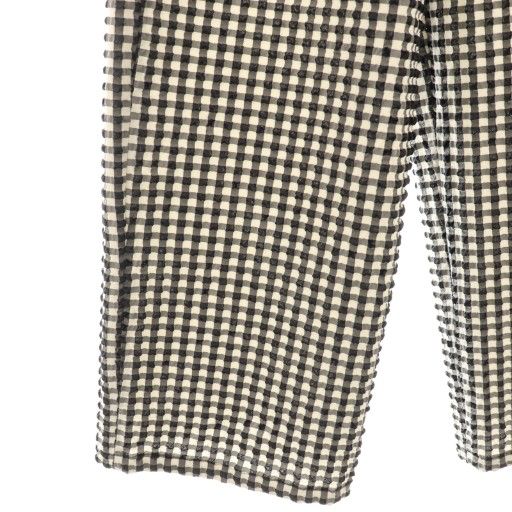 マチャット MACHATT ギンガムチェックパンツ ワイドパンツ F ブラック