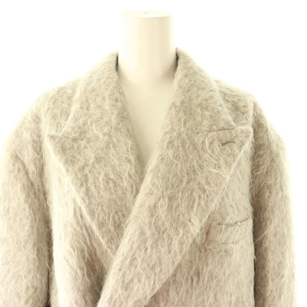 美品ルシェルブルー LE CIEL BLEU アルパカシャギージャケットコート ルシェルブルー LE CIEL BLEU シャギーテーラードジャケット コート