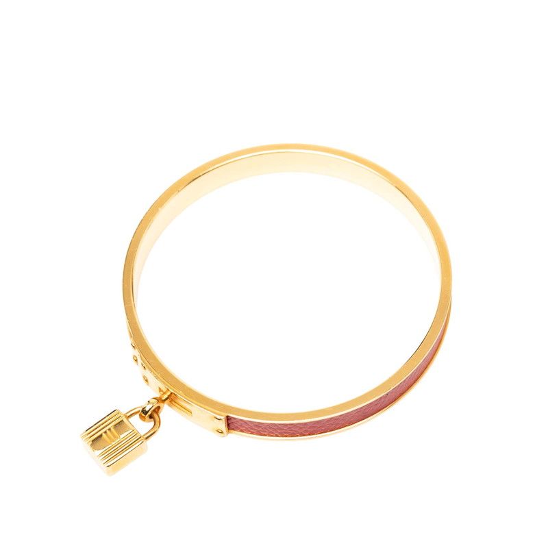 エルメス ケリーバングル カデナ モチーフ ゴールド レッド メッキ