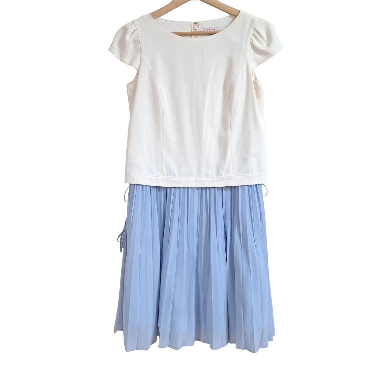 TOCCA(トッカ) ワンピース サイズ0 XS レディース - アイボリー×ライト