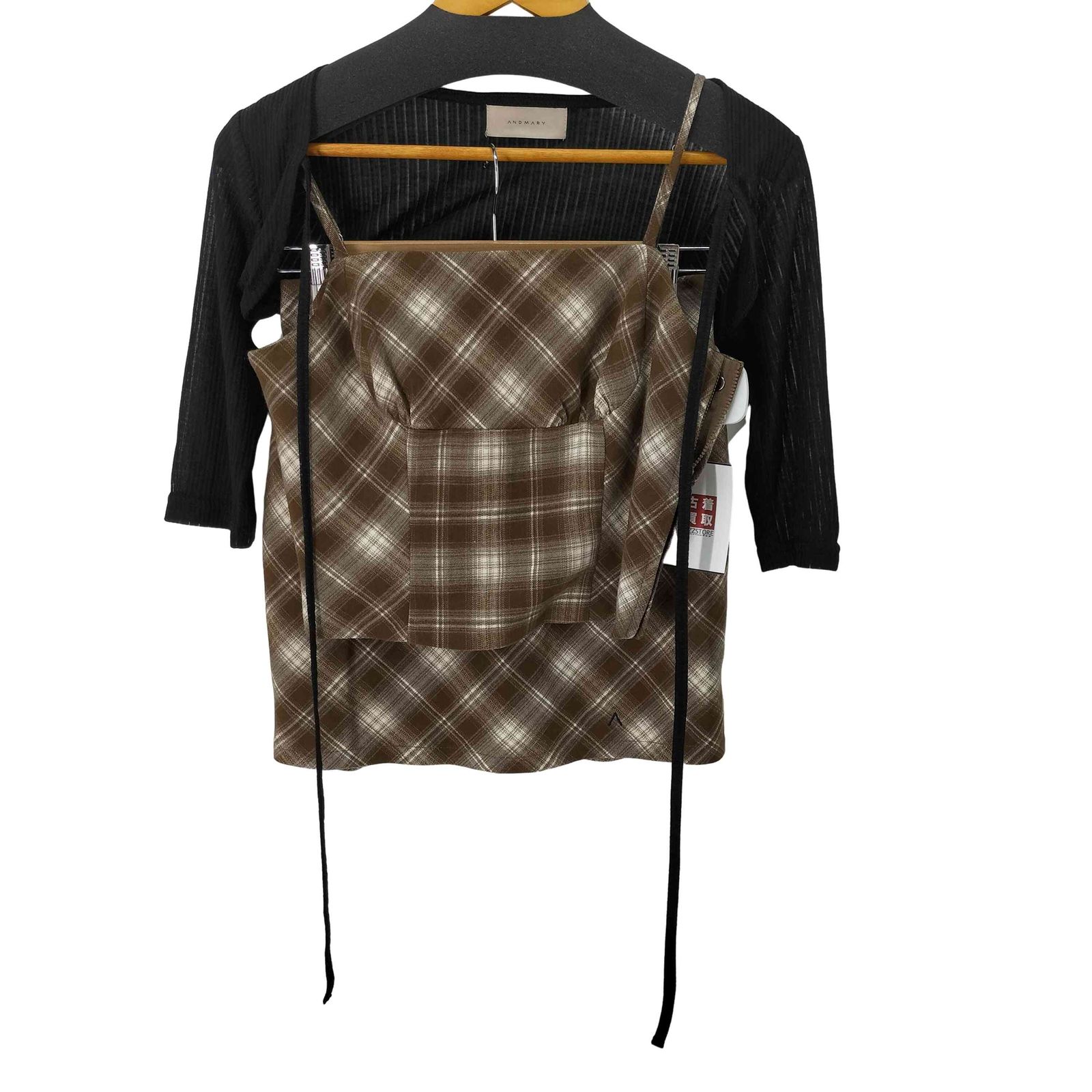 ワンピース andmary Riri check set up ワンピース andmary Riri check set up ANDMARY】Riri check set up