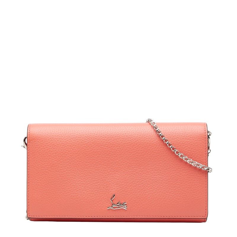 クリスチャンルブタン - チェーンウォレット 長財布 ピンク レザー