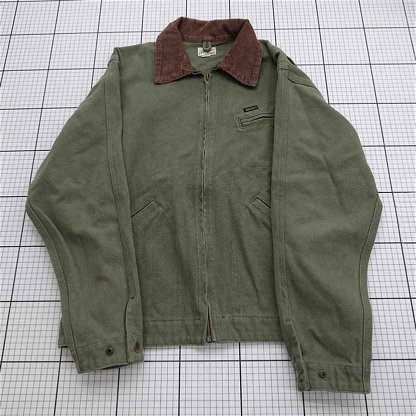 ⊇ バッカーズ Backers K78-3281-22 コーデュロイ襟ジャケット メンズ Mサイズ カーキ系 E  【1512010001896】