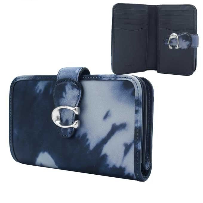 新品】コーチ CU705 LHNGB (ミッドナイトネイビー) 財布 二つ折り財布