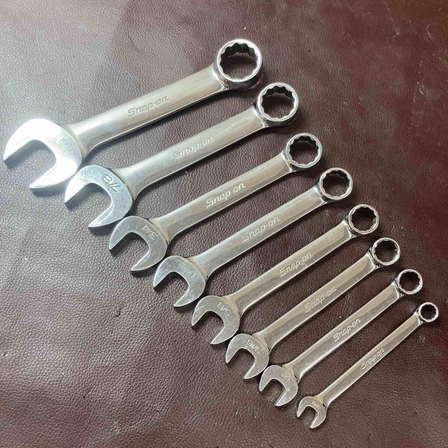 中古品】 スナップオン(Snap-on) ショートコンビネーションレンチ 計8 
