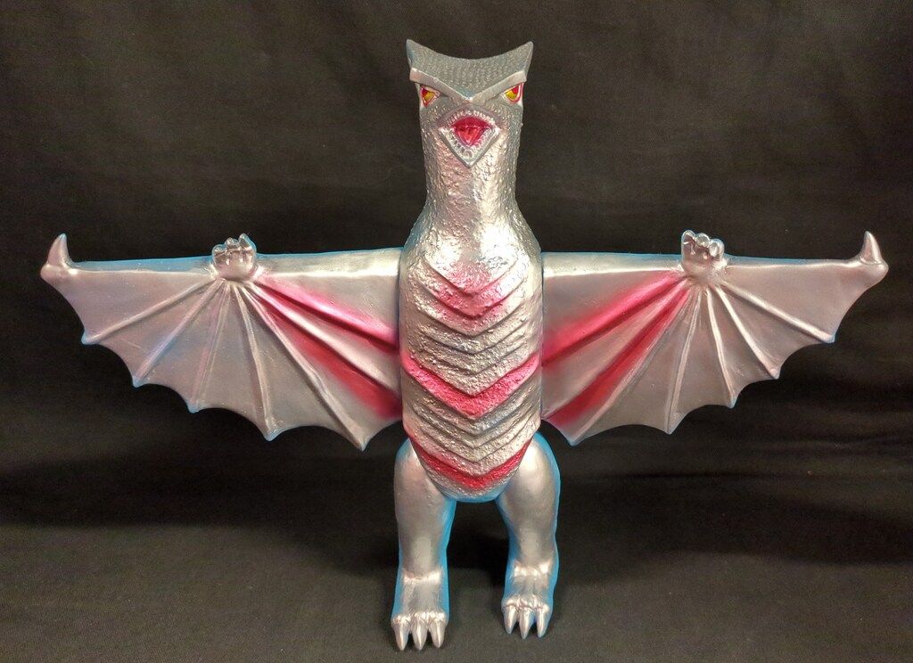 マーミットレア物1996年　怪獣フィギュア 大怪獣ギャオス マーミット 世紀の大怪獣シリーズ/怪獣天国 ギャオス 水色成型/銀・赤