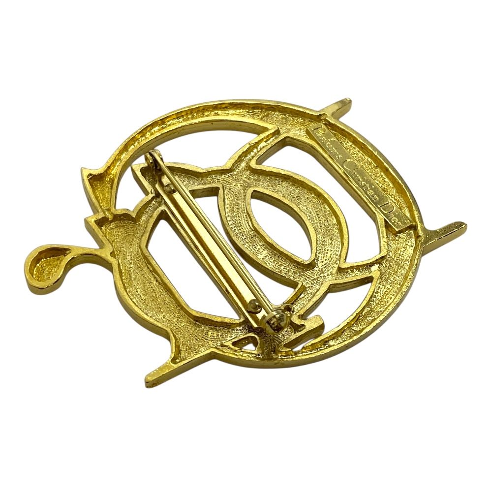 Christian Dior エンブレムブローチ cd ディオール ブローチ ピンブローチ CD ロゴ アクセサリー 大きめ