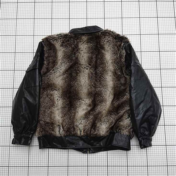 ◇ ⊇ ラグアジェム LAGUA GEM フェイクファー切替レザージャケット